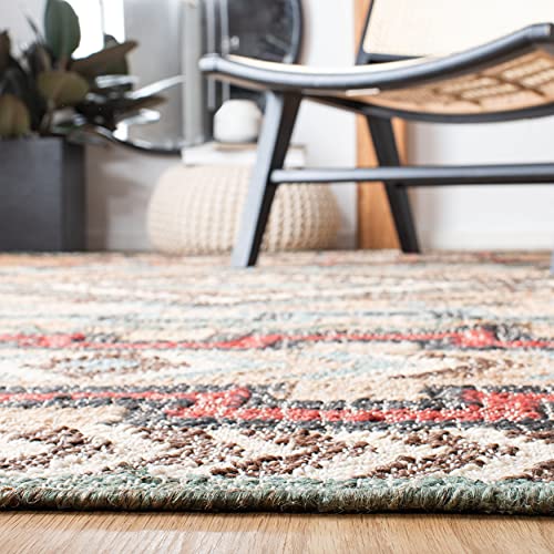 SAFAVIEH Kilim Collection Area Rug - 10' x 14', Natural & Blue, Handmade Flat Weave Jute, Ideal for High Traffic Areas in Living Room, Bedroom (KLM760M) - size: 10' x 14' (Rectangular)