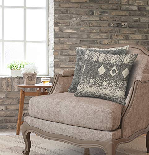 LR Home 20" x 20" Inches Graphic Print Cotton Throw Pillow Covers for Home Decor | Rustic Boho Cushion Covers for Throw Pillows | Perfect for Living Room Couch & Bedroom Decorations | Black/Natural - color: Rainbow/Multicolor, size: 20" x 20" (Pack of 1)