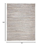 SAFAVIEH Cape Cod Collection Area Rug - 6' x 9', Natural & Blue, Handmade Flat Weave Jute, Ideal for High Traffic Areas in Living Room, Bedroom (CAP250A) - size: 6' x 9' (Rectangular)