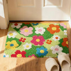 ORIGACH Grassland & Flowers Latch Hook Rug Kit for Adults Printed Rug Making Kit Handmade Carpet Tapestry Cover with Hook Latch and Preprinted Canvas, Home Arts Crafts Sofa Decor, 20.5x15inch - style: Grassland & Flowers