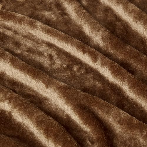 Amazon Basics Soft Fleece Throw Blanket, Very Cozy Blanket for Couch & Sofa, Warm, 50 x 60 Inches, Brown - color: Brown, size: 50 x 60 inches