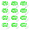Brightown 12 Pack St. Patrick's Day LED Fairy Lights Battery Operated String Lights Waterproof Silver Wire 7 ft 20 LED Firefly Starry Moon Lights for DIY Wedding Party Bedroom Patio - color: Green, size: 12 Pack