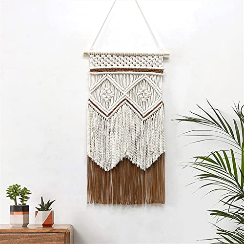 BMIDRUT Hanging Macrame Tapestry Dream Catchers Hand Woven Tapestries Boho Wall Art Decor Home Wall Decor Wall Pediment - size: 28"L x 16"W