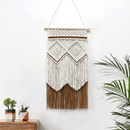 BMIDRUT Hanging Macrame Tapestry Dream Catchers Hand Woven Tapestries Boho Wall Art Decor Home Wall Decor Wall Pediment - size: 28"L x 16"W