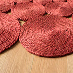 SAFAVIEH Natural Fiber Collection Area Rug - 3' Round, Rust, Handmade Boho Charm Farmhouse Jute, Ideal for High Traffic Areas in Living Room, Bedroom (NF363P) - color: Rust, size: 3' (Round)