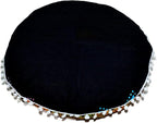 CRAFT KALA Round Mandala Boho Pillow Cover Meditation India Room Seating Poufs Cover for Living Room Yoga Room Home Décor Bedroom Balcony Garden Decoration Cotton Floor Cushion Cover 22", Multi Flower