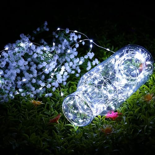 Joomer Fairy String Lights 66FT 200 LEDs Plug in Fairy Lights Indoor Copper Wire String Light DIY for Bedroom, Parties, Wedding, Christmas, Outdoor, Indoor Decoration (White, Non-Connectable) - color: White, size: 200led