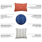 Trade Star 100% Cotton Throw Pillow Cover Farmhouse Lumbar Cushion Cover Tribal Pillow Shams Mudcloth Ethnic for Bedroom (Rust Phoenix 14X22 INCHES) - color: Rust (Phoenix), size: 22" x 14" (Pack of 1)