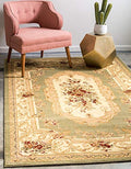 Unique Loom Versailles Collection Area Rug - Henry (2' x 3' 1" Rectangle Green/Cream) - color: Green/Cream, size: 2'2" x 3'1" (Rectangular)