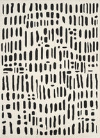 Abani Neutral Collection Cream Area Rug 8' x 10' for Living Room, Dining Room, Family Room - Modern Design - Durable & Easy to Clean - color: Strokes, size: 8' x 10' (Rectangular)