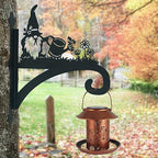 Hanging Plant Bracket Heavy Duty Iron Ornamental Gnome Silhouette Hanging Plant Hangers Outdoor 12 inch Hanging Basket Bracket Hook Wall Mounted for Flower Pot, Lantern, Bird Feeder, Wind Chimes - color: Gnome