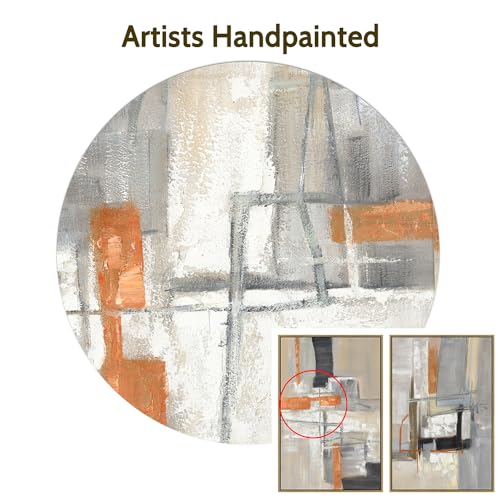 Framed Abstract Beige Wall Art: Neutral Color Canvas Painting Set Modern Textured Minimalist Prints for Living Room - color: neutral, size: 36”x24”x2
