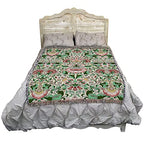 Pure Country Weavers William Morris Lodden Rose Blanket - Arts & Crafts - Gift Tapestry Throw Woven from Cotton - Made in the USA (72x54) - color: Rose, size: Large