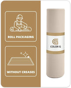 Color&Geometry Anti Fatigue Cushion Kitchen Mat for Floor - 17"x59",Easy Clean, Water & Oil Proof, Anti Slip, Foam Rubber Runner Rug for Front Sink Comfort Standing,Dark Beige