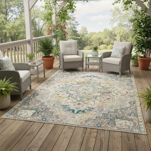 Oriental Distressed Brown 2x3 Boho Rug for Living Room Bedroom Diningroom Playroom Large Washabel Area Rugs Rustic Non Slip Thin Office Kitchen Indoor Outdoor Carpet Mat - color: K, size: 2x3ft