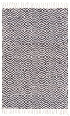 Unique Loom Braided Jute Collection Area Rug - Assam (4' 1" x 6' 1" Rectangle, White Navy) - color: White Navy, size: 4'1" x 6'1" (Rectangular)