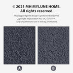 MH MYLUNE HOME Large Soft Micro Plush Leopard Blanket (71x78 inch, Dark Blue | Charcoal Grey) Warm Reversible Cheetah Blanket Leopard Pattern Throw for Sofa Couch Bed - color: Leopard Charcoal Blue, size: 71"x78" - 550 GSM