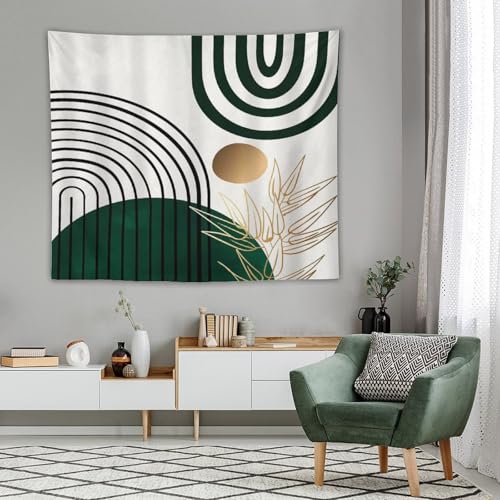 Boho Leaf Tapestries,Mid Century Abstract Leaves Tropical Palm Botanical Modern Minimalist Geometric Wall Hanging Neutral Home Decor Art for Living Room Bedroom Dorm 40"x30" - color: Boho Leaf-18, size: W40xL30in