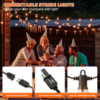 Kawaya 300FT Outdoor String Lights - LED Waterproof Patio Light for Outside with 146+4 G40 Globe Blubs - Shatterproof Hanging Lights for Porch Bistro Backyard Gazebo Balcony Cafe - size: 300FT