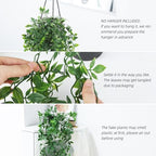 Whonline Fake Hanging Plants, Artificial Small Potted Plants for Indoor Outdoor Aesthetic Office Living Room Shelf Decor (1 Pack)
