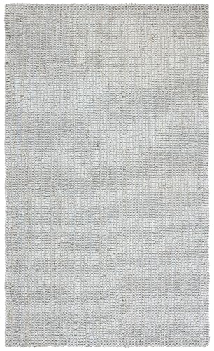 SAFAVIEH Natural Fiber Collection Area Rug - 5' x 8', Grey, Handmade Farmhouse Jute, Ideal for High Traffic Areas in Living Room, Bedroom (NF730F) - color: Grey, size: 5' x 8' (Rectangular)