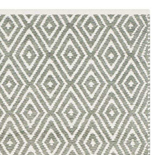 SAFAVIEH Boston Collection 2'3" x 11' Grey BOS682E Handmade Flatweave Cotton Runner Rug - color: Grey, size: 2'3" x 11' (Runner)