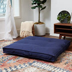 Square Tufted Floor Pillow with Removable Cover, Cobalt, Large (40") - color: Cobalt, size: Large (40")