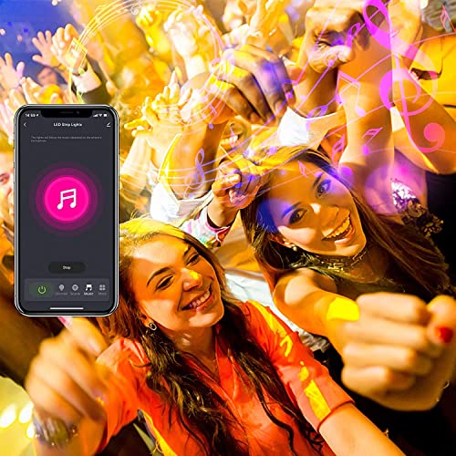DAYBETTER Smart WiFi Led Lights, Tuya App Controlled, Compatible with Alexa and Google Assistant, Timer Schedule, RGB Strip Color Changing Décor for Bedroom Party Kitchen, 200ft - size: 200FT