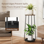 YINMIT Plant Stand Indoor, 2 Tier Wood Plant Stand, 30" Tall Vertical Flower Pot Stand, Round Corner Plant Shelf, Planter Pot Holder for Balcony Garden Patio Living Room - size: 30 In