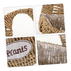 Woven Hanging Planter Basket for Indoor Outdoor Plants Boho Wall Basket Decor Large Woven Flower Pot for Garden Balcony Courtyard Stylish Home Greenery Display