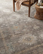 Loloi Magnolia Home by Joanna Gaines Millie Collection MIE-05 Stone/Natural 2'-7" x 10'-0", .25" Pile Height, Runner Rug - color: Stone / Natural, size: 2'7" x 10' (Rectangular)