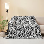 MH MYLUNE HOME Ultra Soft Leopard Throw Blanket (71x78 inches) Microfiber Blanket Plush Warm Reversible Cheetah Blanket Leopard Pattern Throw for Couch Bed Sofa, Black and White, 71"x78" - color: Leopard Black White, size: 71"x78" - 550 GSM