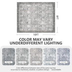 8x10 Area Rugs, Soft Non Slip Low Pile Washable Rug, Boho Modern Rug for Living Room, Bedroom, Dining Room, Distressed Grey - color: Distressed Grey, size: 8' x 10' (Rectangular)