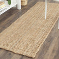 SAFAVIEH Natural Fiber Collection Runner Rug - 2'3" x 7', Natural, Handmade Farmhouse Jute, Ideal for High Traffic Areas in Living Room, Bedroom (NF730C) - color: Natural, size: 2'3" x 7' (Runner)