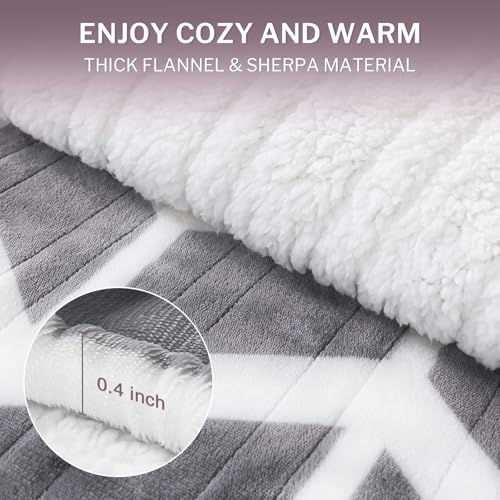 VENTIMI Electric Blanket Twin, 62" x 84" Heated Blanket with 9 Heat Levels & 2 to 10 Hours Auto Off, Fast Heating Blankets with ETL & FCC Certification, Grey - color: Grey, size: Twin