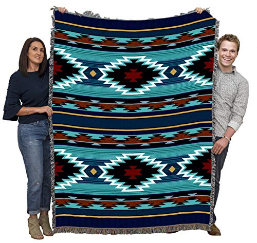 Pure Country Weavers Balpinar Blanket - Southwest Native American Inspired - Gift Tapestry Throw Woven from Cotton - Made in the USA (72x54) - color: Balpinar, size: Large