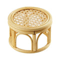 Rattan Plant Stands,Small Boho Rattan Wicker Round Riser Plant Stand,Indoor Flower Pot Stand,Decorative Flower Shelf Bonsai Rack Garden Plant Pot Riser Holder - size: L (7.87 x 4.72 inches)