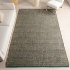 Nuloom Elfriede Handmade, Green/Natural, 7'6" x 9'6", Solid, Rustic, Jute, Soft and Textured, High Traffic, Stain Resistant, Easy Clean, Durable Area Rug for Bedroom, Living Room, Dining, Den, Foyer - color: Green, size: 7'6" x 9'6" (Rectangular)