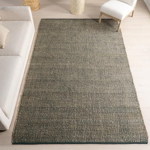 Nuloom Elfriede Handmade, Green/Natural, 8'6" x 11'6", Solid, Rustic, Jute, Soft and Textured, High Traffic, Stain Resistant, Easy Clean, Durable Area Rug for Bedroom, Living Room, Dining, Den, Foyer - color: Green, size: 8'6" x 11'6" (Rectangular)