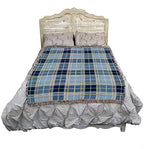Pure Country Weavers Plaid Blanket Blue Bell Tartan - Patterns Gift Tapestry Throw Woven from Cotton - Made in the USA (72x54) - color: Blue Bell