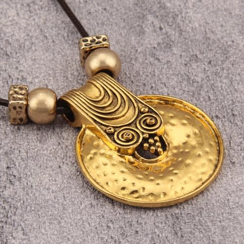 Leather Necklace for Women Long Boho Pendant Hippie Choker Necklace Bohemian Layered Leather Rope Wooden Jewelry Gifts - style: Hippy Necklace