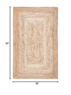SAFAVIEH Natural Fiber Collection Accent Rug - 3' x 5', Natural & Ivory, Handmade Farmhouse Boho Coastal Rustic Jute, Ideal for High Traffic Areas in Entryway, Living Room, Bedroom (NF885B) - size: 3' x 5' (Rectangular)