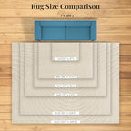 LUXE WEAVERS Modern Geometric Wave Cream 4x6 Area Rug - color: Cream, size: 4' x 6' (Rectangular)