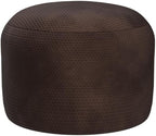 Asuprui Pouf Ottoman Unstuffed Round Poof Seat Foot Stool Ottoman Foot Rest No Filler 20x20x12 Inches Fuzzy Chair Floor Pouf Storage for Living Room Bedroom Coffee