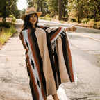 Open Road Goods Mexican Diamond Blanket - XL Heavyweight Yoga Blanket – Handmade in Mexico - Thick Boho Serape Saltillo Style Throw for Beach, Picnic, Home, Camping and More! (Autumn Earth) - color: Autumn Earth