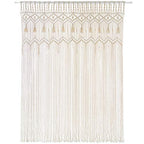 Mkono Macrame Curtain Large Boho Woven Wall Hanging Window Curtains Handmade Bohemian Decor for Window Doorway Closet Wedding Backdrop Arch Bedroom Living Room Apartment, 51''Wide x 70''Long - size: 51"W x 70"L