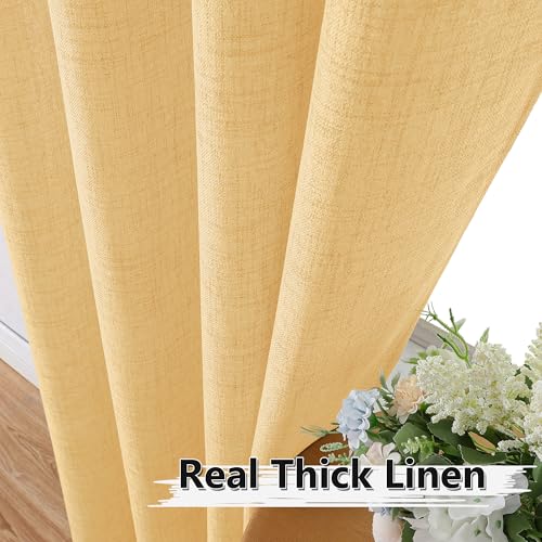 Tollpiz Short Linen Tier Curtains Rod Pocket Semi Sheer Half Kitchen Curtain Burlap Light Filtering Thick Linen Drapes for Bathroom, 30 x 24 inches Long, Beige, Set of 2 Panels - color: Beige, size: 30"W x 24"L (Pack of 2)