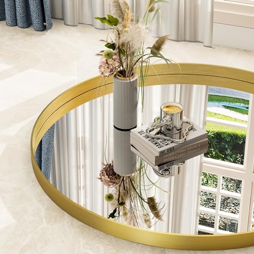 30 Inch Round Bathroom Mirror - Wall Mounted Circle Mirror with Metal Frame, Modern Mirror Suitable for Bathroom, Vanity, Entryway, Living Room, Wall Decor,Gold - color: Gold, size: 30"L x 30"W