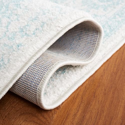 SAFAVIEH Adirondack Collection Accent Rug - 2'6" x 4', Ivory & Light Blue, Distressed Vintage Floral Design, Non-Shedding & Easy to Clean, Ideal for Front Door, Kitchen, Entryway, Foyer (ADR109L) - color: Ivory/Light Blue, size: 2'6" x 4' (Rectangular)