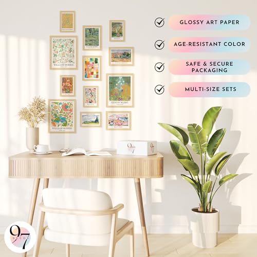 97 Decor Vintage Eclectic Wall Art Prints - Artsy Maximalist Decor Gallery Wall Prints for Bedroom Dorm, Famous Art Posters for Room Aesthetic Pictures, Colorful Eclectic Decorations (Unframed)